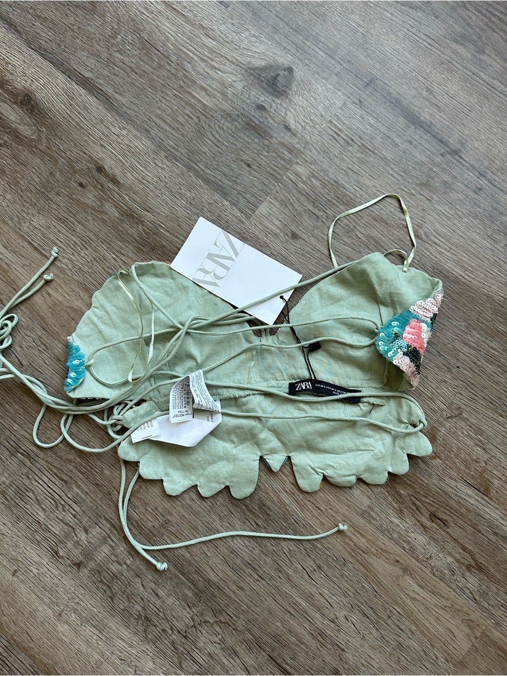 Zara Sequin Butterfly Top - Picture 2 of 4